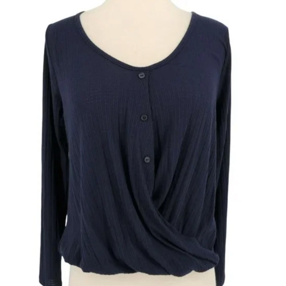 White Willow Navy Blouse